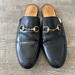 Gucci Black Leather Loafers
